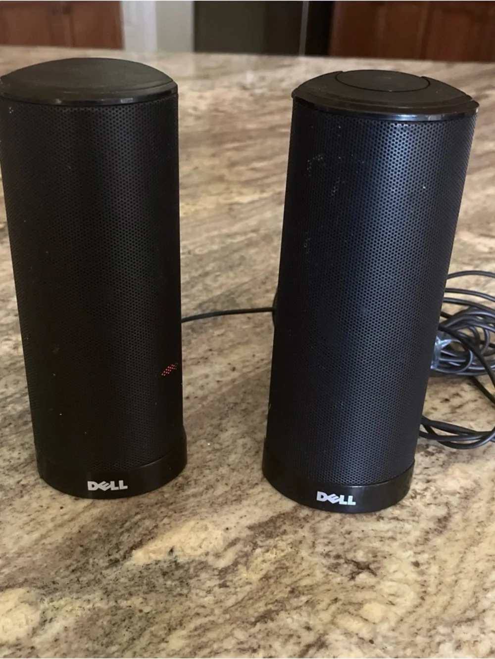 Dell Black Portable USB Stereo Speakers - Compact Pair